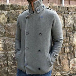 7 for All Mankind Wool Sweater Olive Green Large